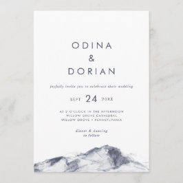 シンプル山カジュアル結婚山 招待状