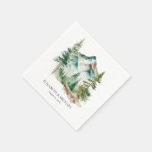 シンプル山松結婚樹 スタンダードカクテルナプキン (角)