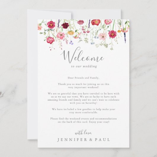 シンプル山結婚花の歓迎 (正面)