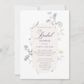シンプル山花書道フローラブライダルシャワー 招待状 (正面)