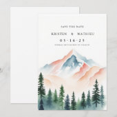 シンプル山 セーブザデート (正面/裏面)