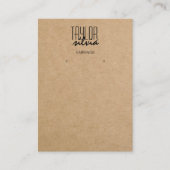 シンプル工芸ミニマル紙イヤリングディスプレイカード 名刺 (正面)