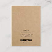 シンプル工芸ミニマル紙イヤリングディスプレイカード 名刺 (裏面)