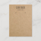 シンプル工芸ミニマル紙イヤリングディスプレイカード 名刺 (正面)