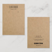 シンプル工芸ミニマル紙イヤリングディスプレイカード 名刺 (正面/裏面)