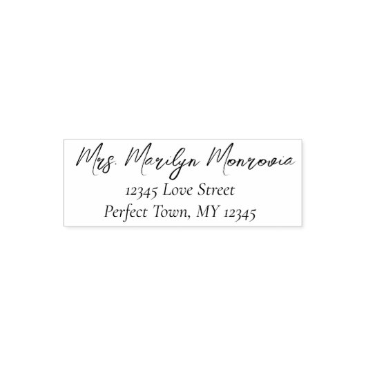 シンプル差出人住所と電話番号 セルフインキングスタンプ (デザイン)