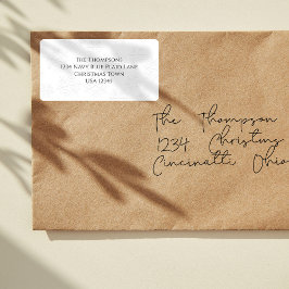 シンプル差出人住所カスタム ラベル