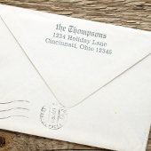 シンプル差出人住所クラシックタイポグラフィ セルフインキングスタンプ