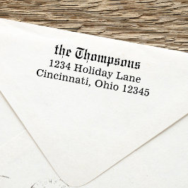 シンプル差出人住所クラシックタイポグラフィ セルフインキングスタンプ