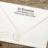 シンプル差出人住所クラシックタイポグラフィ セルフインキングスタンプ