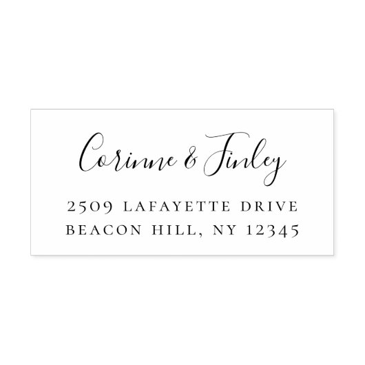 シンプル差出人住所ゴム印 ラバースタンプ (インプリント)