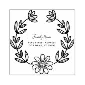 シンプル差出人住所ゴム印 ラバースタンプ (インプリント)