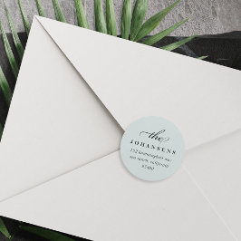 シンプル差出人住所シール | Sage ラウンドシール