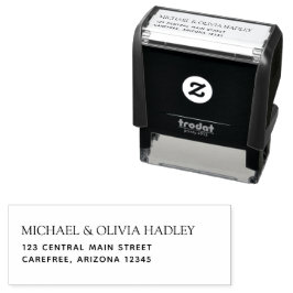 シンプル差出人住所ホーム セルフインキングスタンプ