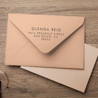 シンプル差出人住所モダンミニマル セルフインキングスタンプ