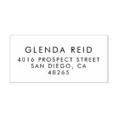 シンプル差出人住所モダンミニマル ラバースタンプ (インプリント)