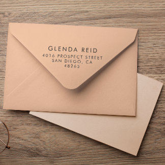 シンプル差出人住所モダンミニマル ラバースタンプ