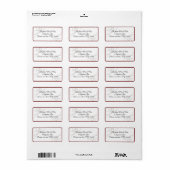 シンプル差出人住所ラベル ラベル (フルシート)