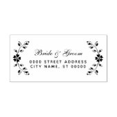 シンプル差出人住所結婚の自己インク入力スタンプ セルフインキングスタンプ (デザイン)