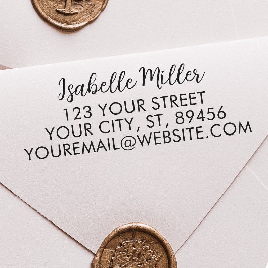 シンプル差出人住所自己インクスタンプ セルフインキングスタンプ