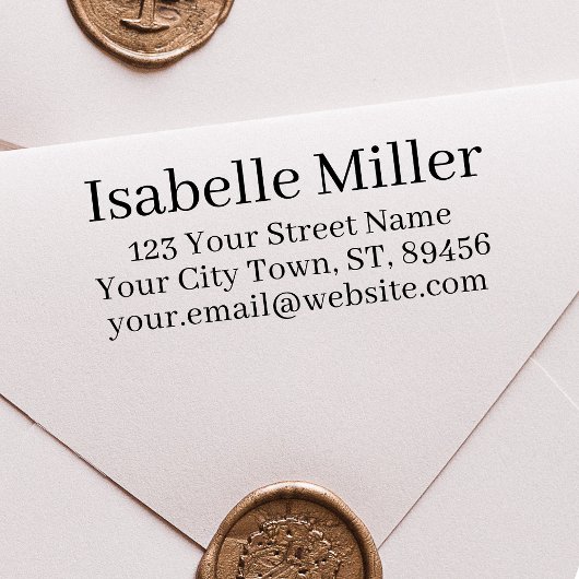 シンプル差出人住所自己インクスタンプ セルフインキングスタンプ