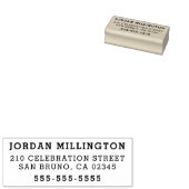 シンプル差出人住所自己インクスタンプ ラバースタンプ (押印)