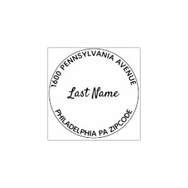 シンプル差出人住所 ラバースタンプ