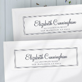 シンプル差出人住所 ラベル