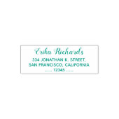 シンプル差出人住所(青) セルフインキングスタンプ (デザイン)