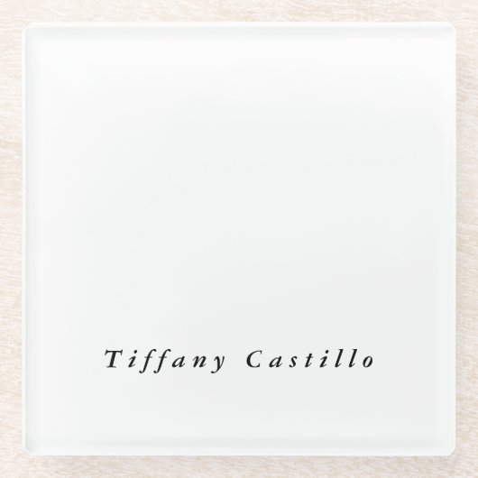 シンプル平エレガント平 ガラスコースター (正面)