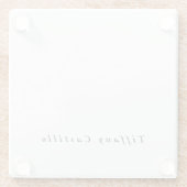 シンプル平エレガント平 ガラスコースター (裏面)