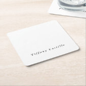 シンプル平エレガント平 スクエアペーパーコースター (アングル)