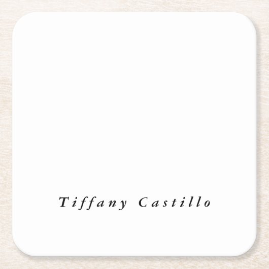 シンプル平エレガント平 スクエアペーパーコースター (正面)