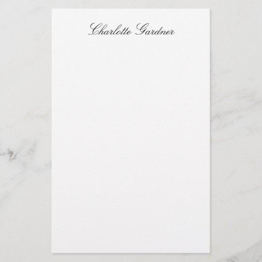 シンプル平スタイリッシュクリエイティブ白ユニークモダン色 便箋 (正面)