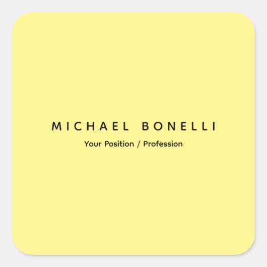 シンプル平ミニマルエレガントモダン淡 スクエアシール (正面)