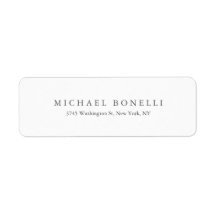 シンプル平モダンエレガント差出人住所ラベル