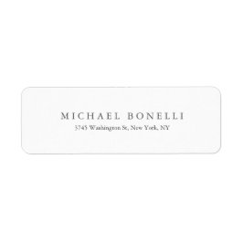 シンプル平モダンエレガント差出人住所ラベル ラベル