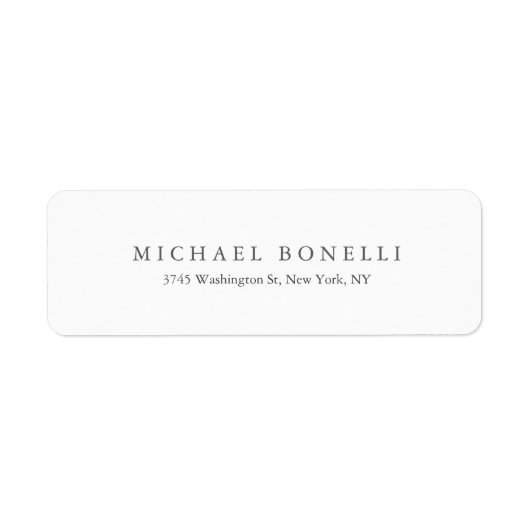 シンプル平モダンエレガント差出人住所ラベル ラベル (正面)