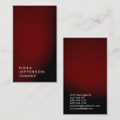 シンプル平地レッドブラックトレンディーコンサルタント 名刺 (正面/裏面)