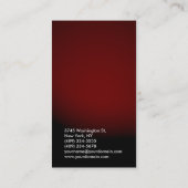 シンプル平地レッドブラックトレンディーコンサルタント 名刺 (裏面)