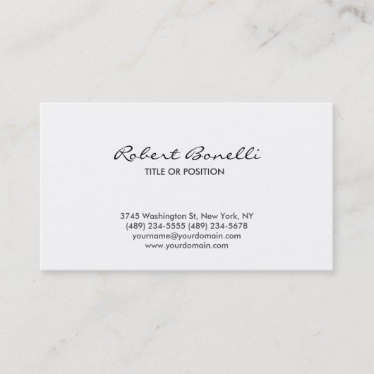 シンプル平文筆書道名刺 名刺 (正面)