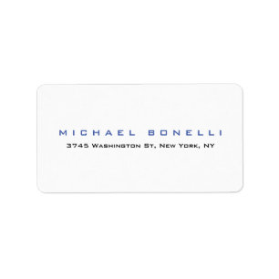 シンプル平易ブルーホワイト ラベル