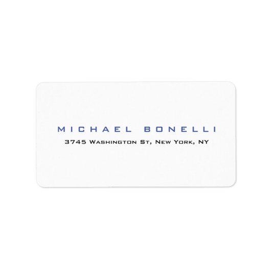 シンプル平易ブルーホワイト ラベル (正面)