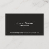 シンプル平暗黒カイロプラクター名刺 名刺 (正面)