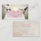 シンプル平桃撮モダン影名刺 名刺 (正面/裏面)