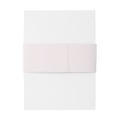 シンプル平淡い色の赤面無地の背景モノグラム 招待状ベリーバンド (裏面例)