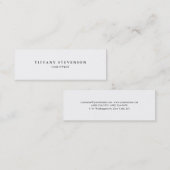 シンプル平滑スリムプロフェッショナルホワイト美容師 スキニー名刺 (正面/裏面)