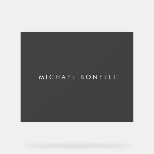 シンプル平滑ミニマルエレガントグモダンレイ アクリルサイン (正面)