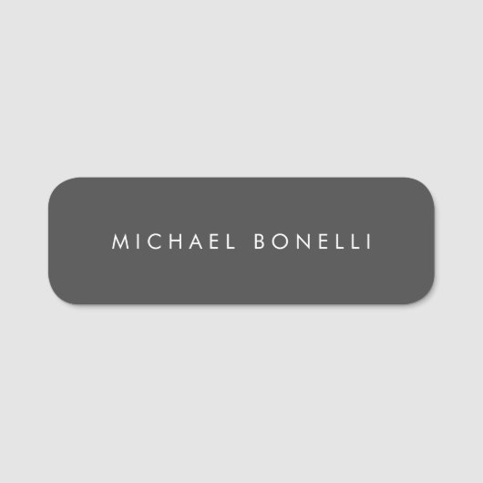 シンプル平滑ミニマルエレガントグモダンレイ 名札 (正面)