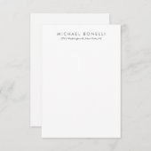 シンプル平滑ミニマルエレガントモダン白 エンクロージャーカード (正面/裏面)